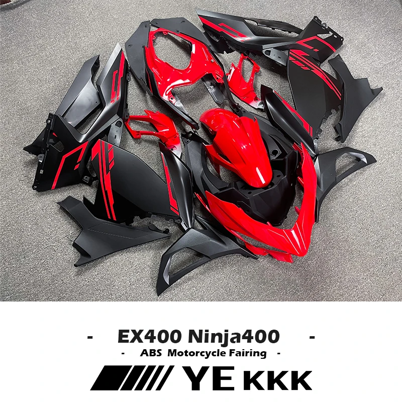 

Black and Red New Design Fairing Shell Kit For Kawasaki Ninja400 Ninja 400 18-19-21-22-23 Injection Full Fairing Kit 2018-2024