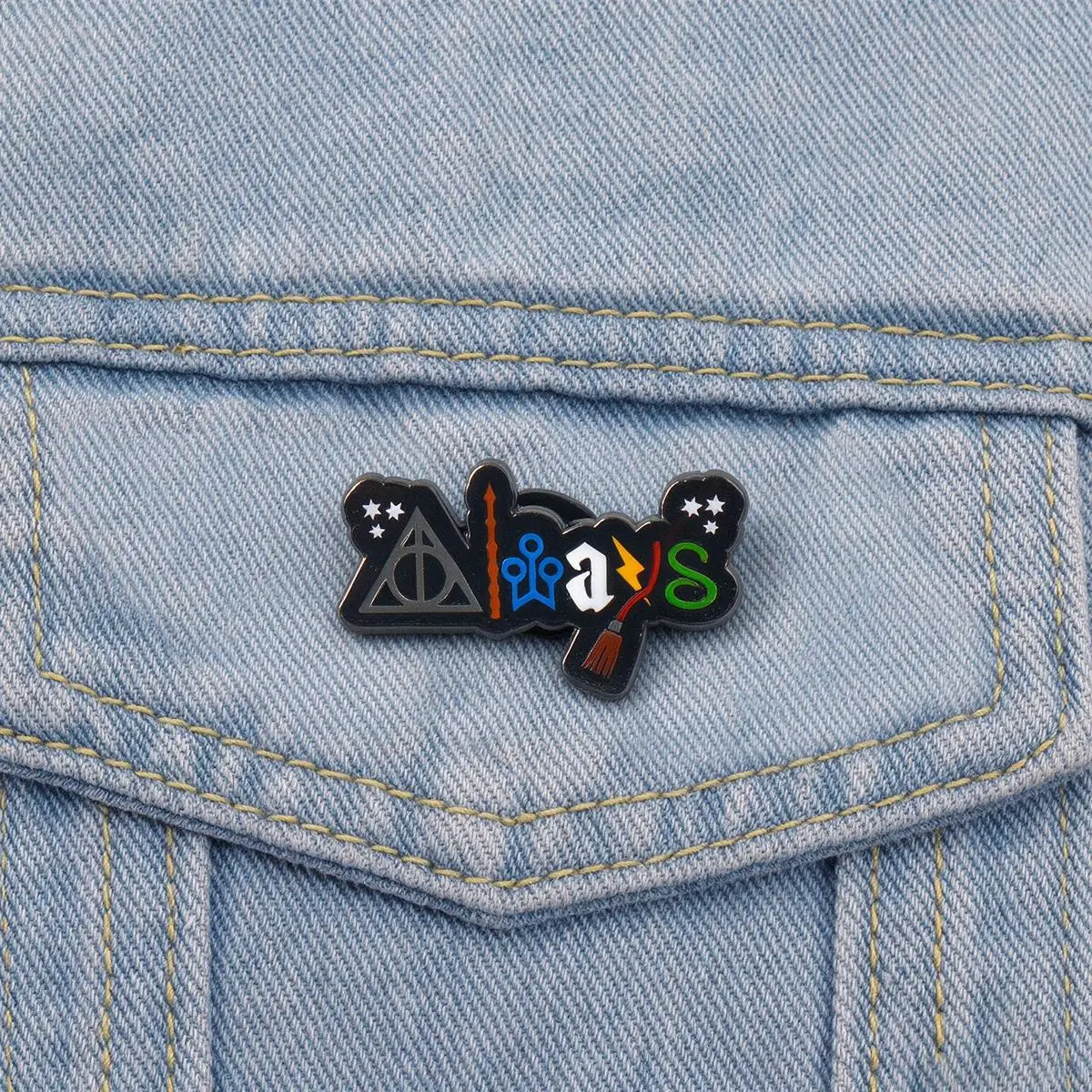 Cartoon Always Enamel Brooch Creative Magic Series Backpack Lapel Metal Badge Cosplay Clothing Accessories Jewelry Gifts