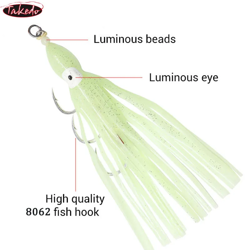 TAKEDO Glow Squid UV Octopus para atún en aguas profundas - imagen 5