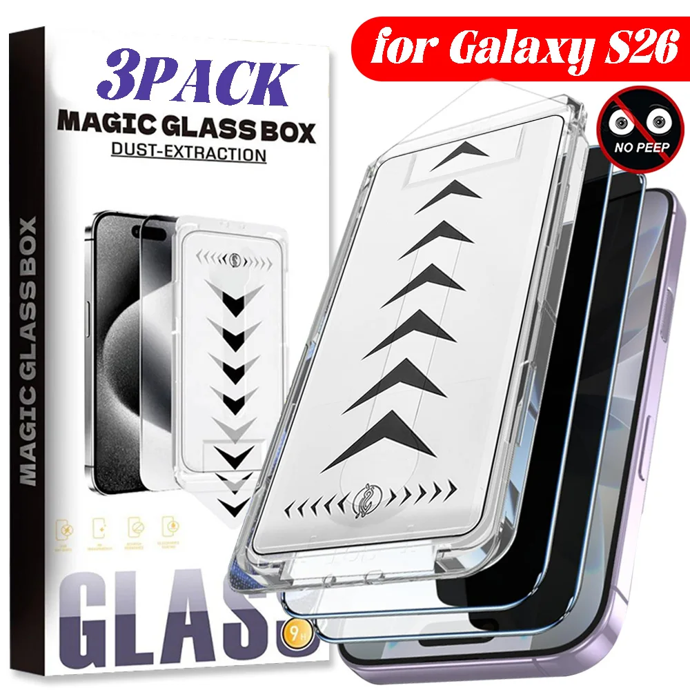 

1-3Pcs Privacy Screen Protectors for Galaxy S26 Ultra HD Clear Anti Spy Tempered Glass for Samsung Galaxy S26/S26 Plus/S26 Ultra