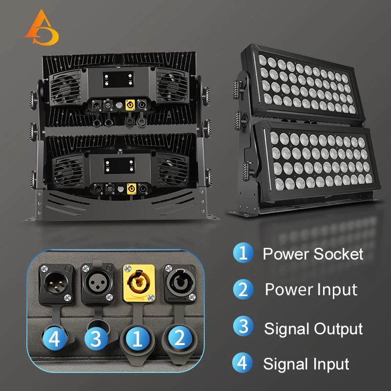 44x10w /88x10w 4 in 1 RGBW DMX LED Wall Washer Light IP65 Waterproof Outdoor Stage Light Suitable for Church Concert Wedding Par
