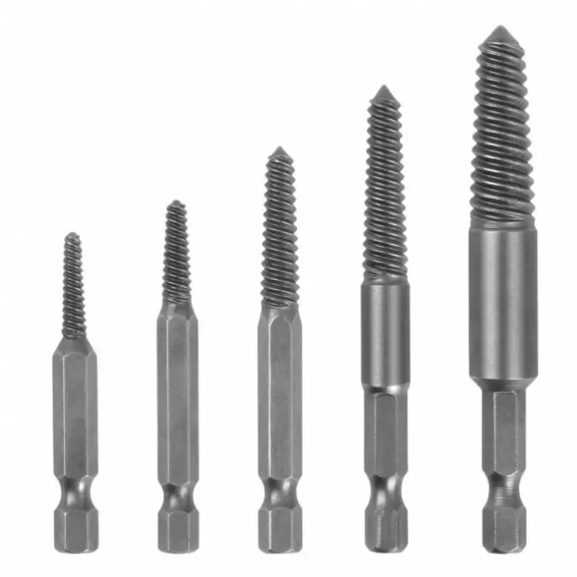 6 stücke Beschädigt Schraube Extractor Kit mit Schnell Self-Locking Post Werkzeuge Kit Feine Gewinde Beschädigt Schraube Stud Remover