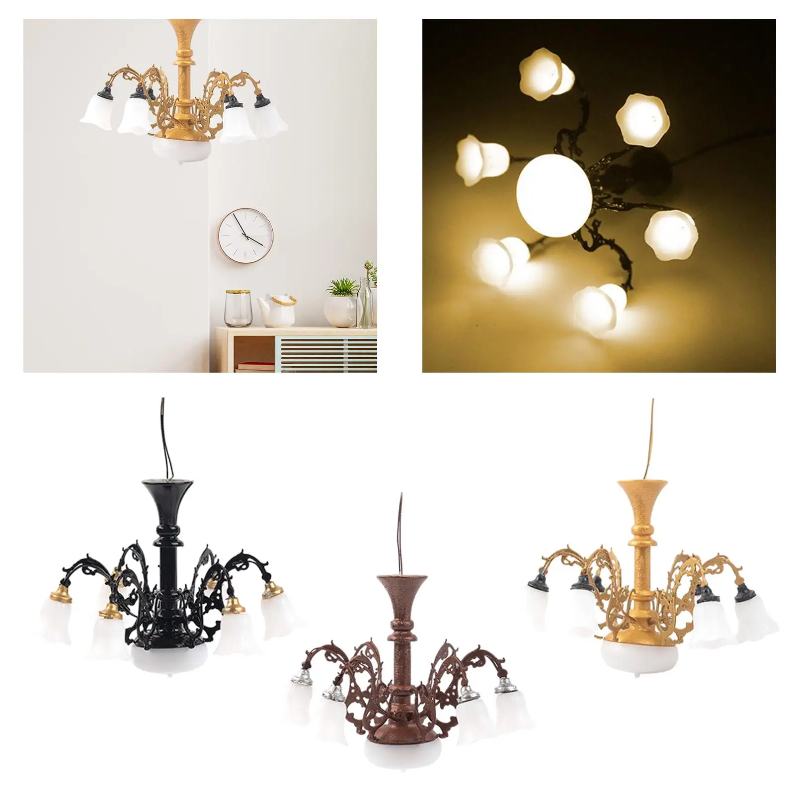

1:87 Scale Dollhouse Ceiling Light Simulation Decor for Doll House Micro
