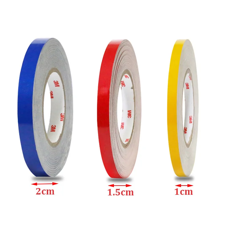 Car Reflective Tape 1cm*500cm Sticker Safety Mark Car Styling Self Adhesive Warning Tape Motorcycle Bicycle Film Decoration Tool