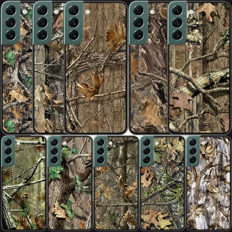 Realtree Real Tree Camo Phone For Samsung Galaxy S24 S22 Ultra S21 Plus S20 S23 S24 FE Case S10 5G S10E S9 Cover Silicone Soft C