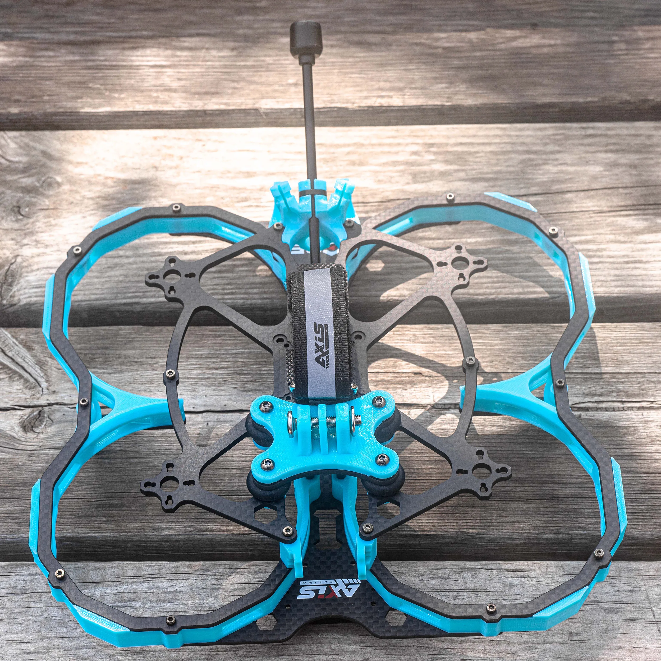 Axisflying C35 niebieski kot 3.5-calowa rama z odwróconym kanałem FPV profesjonalna amortyzacja i antywstrząs