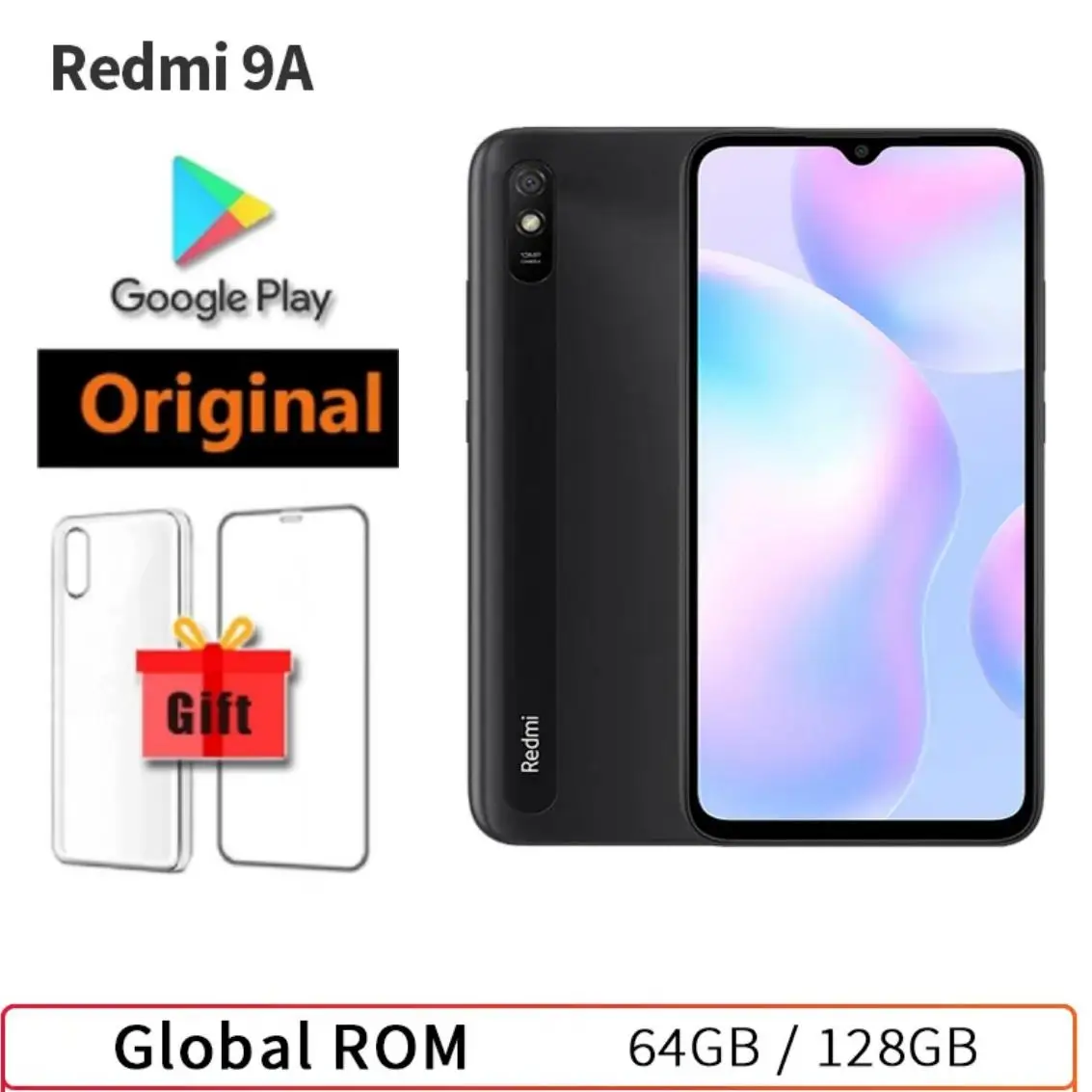 Smartphone Xiaomi Redmi 9A Global Rom 64GB/128GB 5000mAh 6.53 inch Cellphone MTK Helio G25 Octa Core 13MP Smart phone CN Version