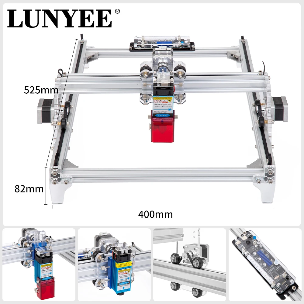 Imagem -03 - Máquina de Gravação a Laser com Placa-mãe 32bit Gravador a Laser 10w Optical Power Cutting Marcação para Madeira Metal Acrílico 80w