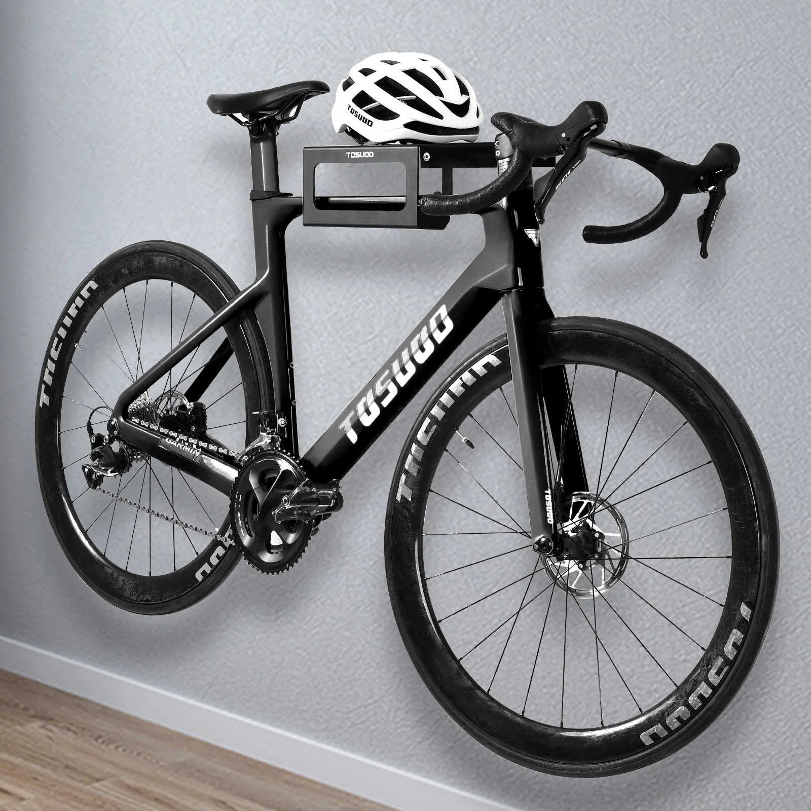 TOSUOD Fahrrad-Ausstellungsständer, wärmgerolltes Stahlmaterial, robust und praktisch für Straßen- und Mountainbike-Wandhalterung für Fahrräder – Detail 7