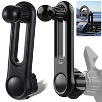 Car Phone Holder Accessories Car Air Outlet Metal Hook Clamp Upgrade 17mm Ball Head Base for Car Air Vent Clip Mount GPS Stand