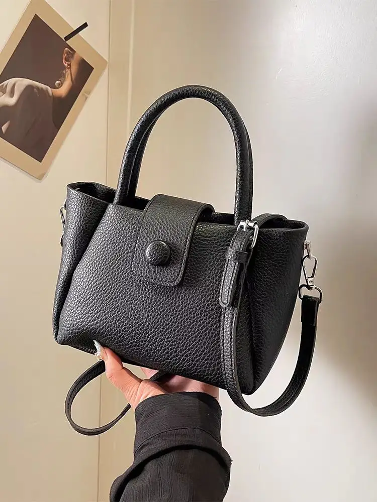 

Vintage Solid Color Dumpling Crossbody Bag for Women 2025 New High Quality Shoulder Bags black Brown White HandBag Purses