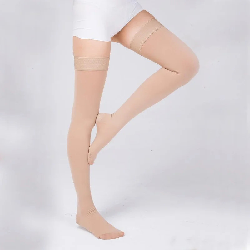 Compression Stockings for Women Men 30-40mmHg Thigh High Compression Socks with Silicone for Running Varicose Veins Swelling.