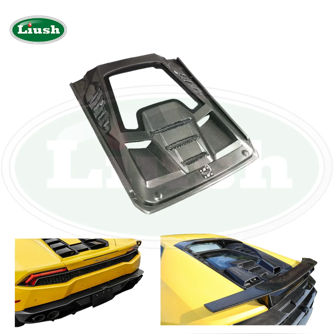 2025 ألياف الكربون الغطاء الخلفي غطاء المحرك هود أجزاء تعديل لامبورغيني هوراكان LP 610-4 سبايدر 2016 2019 LP 580-2 جديد #1