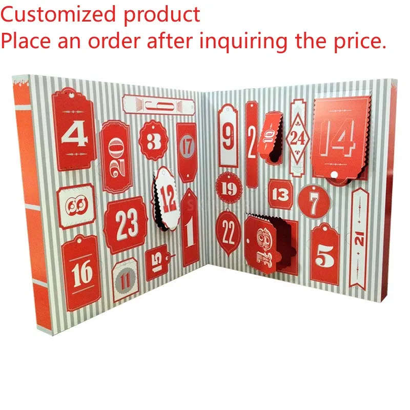

Wholesale Advent Calendar Boxes Customized Reusable Luxury Christmas Cardboard Advent Calendar Boxes