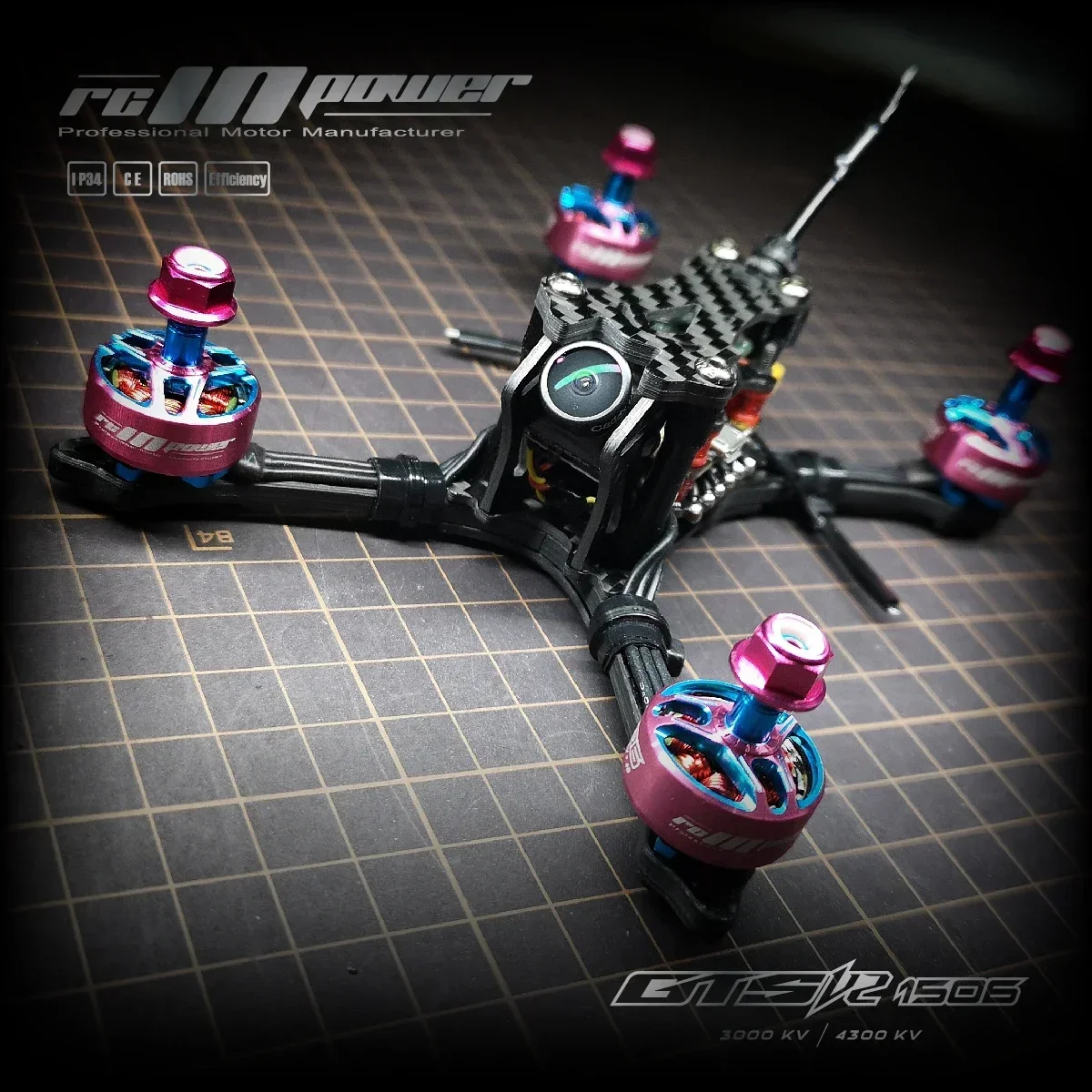 RCINPOWER GTS V2 1506 ブラシレスモーター 4300KV 4S 3000KV 6S LIPO FPV フリースタイル 3 インチ Cinewhoop ドローン DIY パーツ