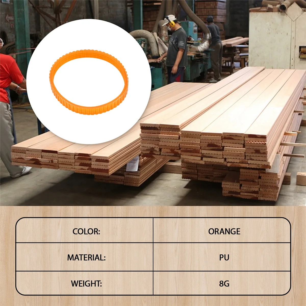 プレーナーに適したpuベルト、1900b、オレンジ、1個