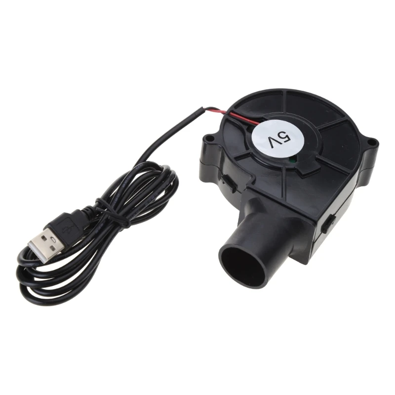 BBQ Fan PWM Blower 75x75x30mm 5V 2A Large USB Powered Fan for Cooking Dropship