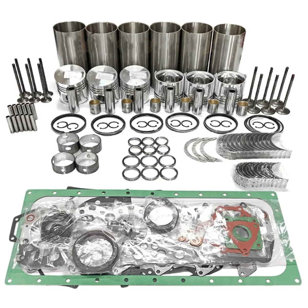 MSparts D7D Overhaul Rebuild Kit Piston Liner Kit With Gasket Kit for Volvo Excavators D7D Engine Excavator Ec290B EC240b