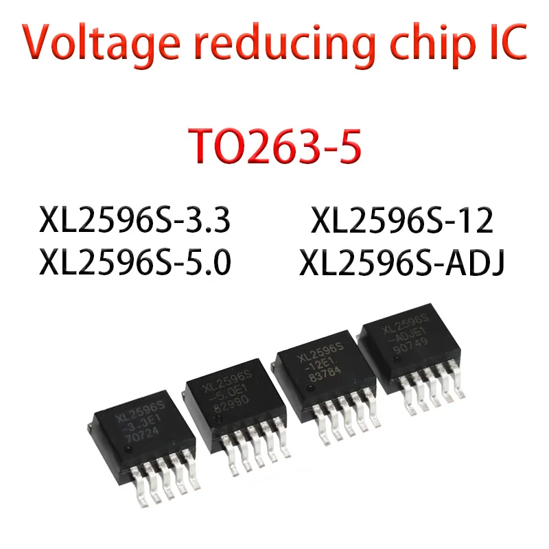 

XL2596S-3.3 XL2596S-5.0 XL2596S-12 XL2596S-ADJ XL2596S-3.3E1/5.0E1/12E1/ADJE1 TO263-5 voltage reducing chip IC 10PCS