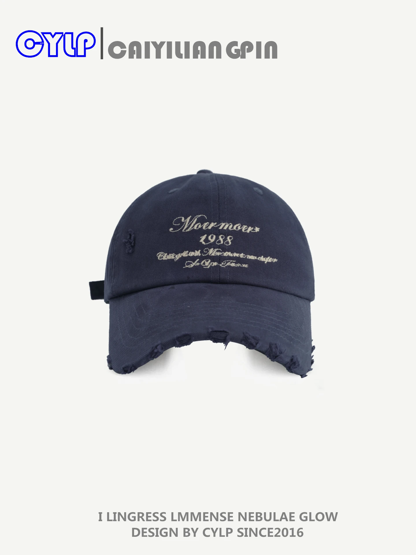 

Retro washed baseball cap female big head circumference showing face small soft top cap male