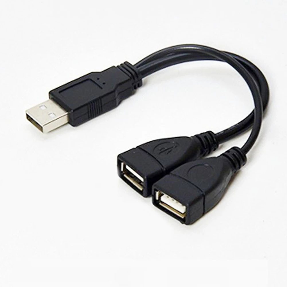 Efficient Data Transfer USB 2 0 A Male To 2 Dual USB Male Y Splitter Hub Power Cord Adapter Cable for Quick File Sharing