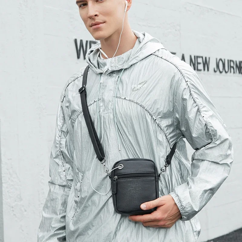 

Small Shoulder Crossbody Bags for Men 2025 Fashion Mini Korean Male Sling Phone Messenger Bag PU Leather Designer Man Handbag