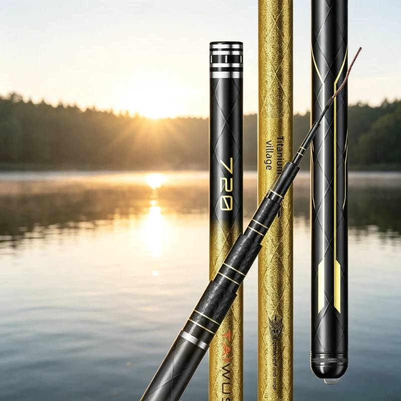 Titanium Wire High Carbon Fishing Rod Ultra Stiff Strong Backbone Big Game Pole Wind Cutting Precision Cast Ergonomic 낚싯대