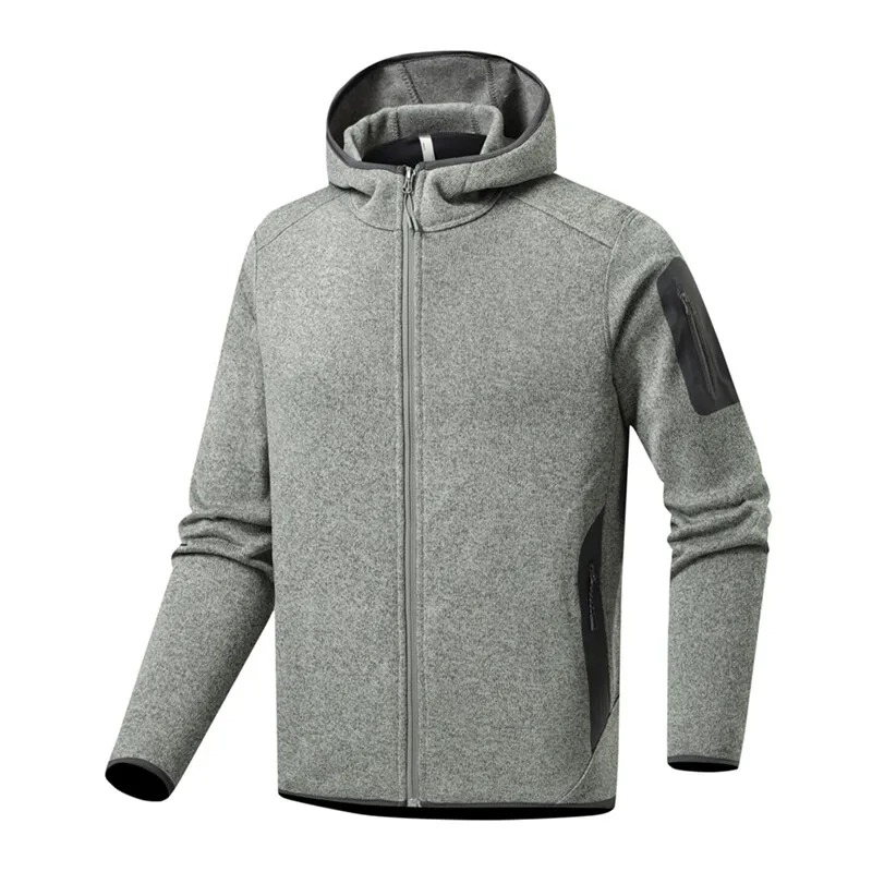 2026 Outdoor Men's Fashion Mountaineering Casual Sports Fishing Alternative Fleece Jacket Spring and Autumn Hooded Jacket Unisex