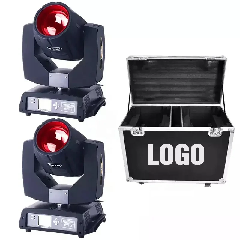 2PCS Beam230+flight case Beam 230 7r mini Moving Head Caveza Movil 230w 7r Sharpy Stage Lights