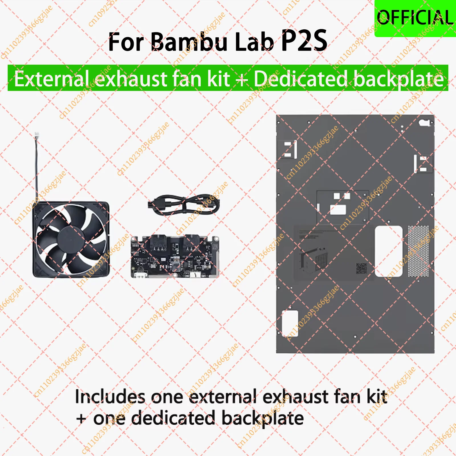 External Exhaust Fan Kit Air Filter for Bambu Lab P2S, Replacement 3D Printer Accessory
