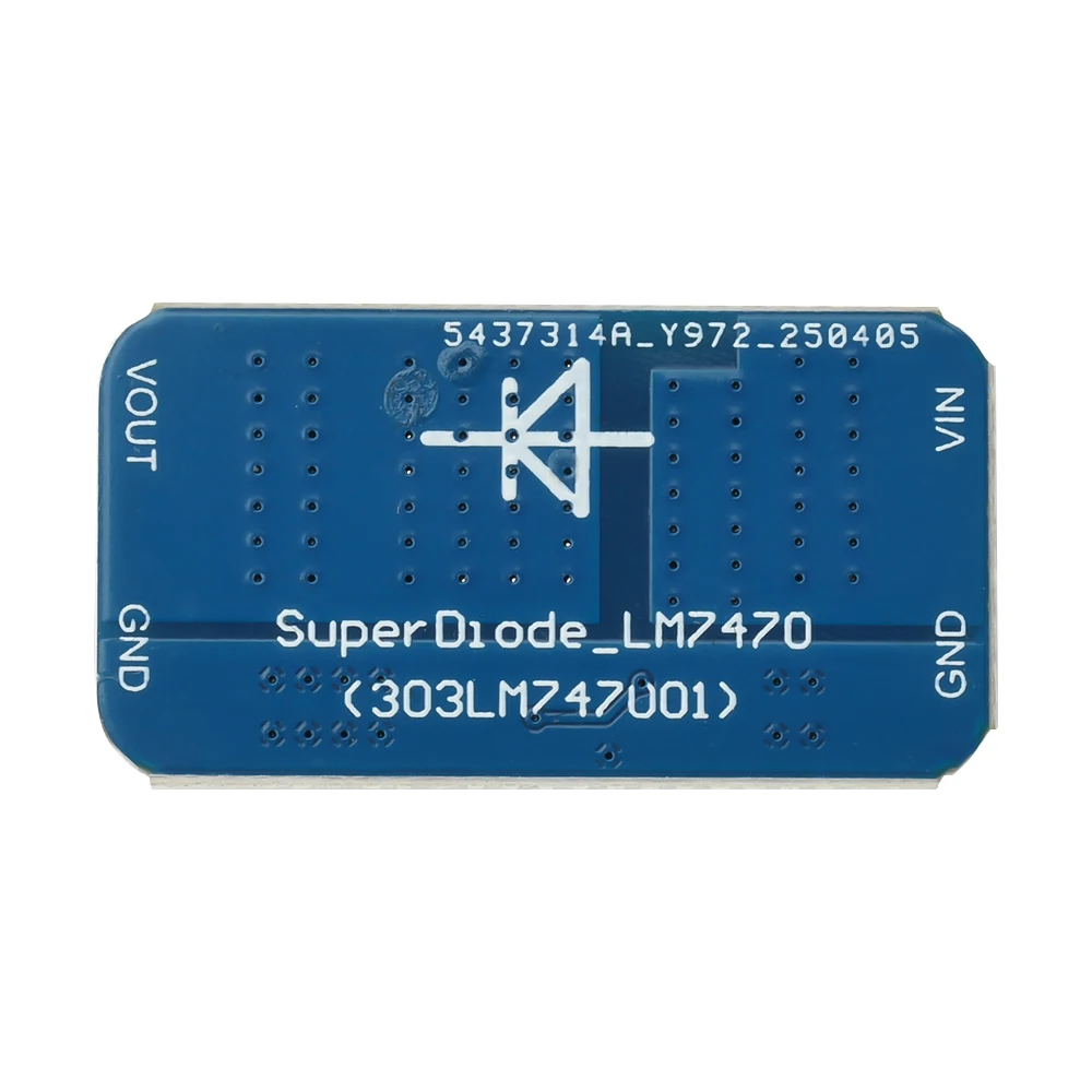 Mini Ideal Diode Module Anti-Backflooding Anti-Reverse Diode LM74700 Ideal Diode Rectifier Battery Protection Board 5-30V 10A