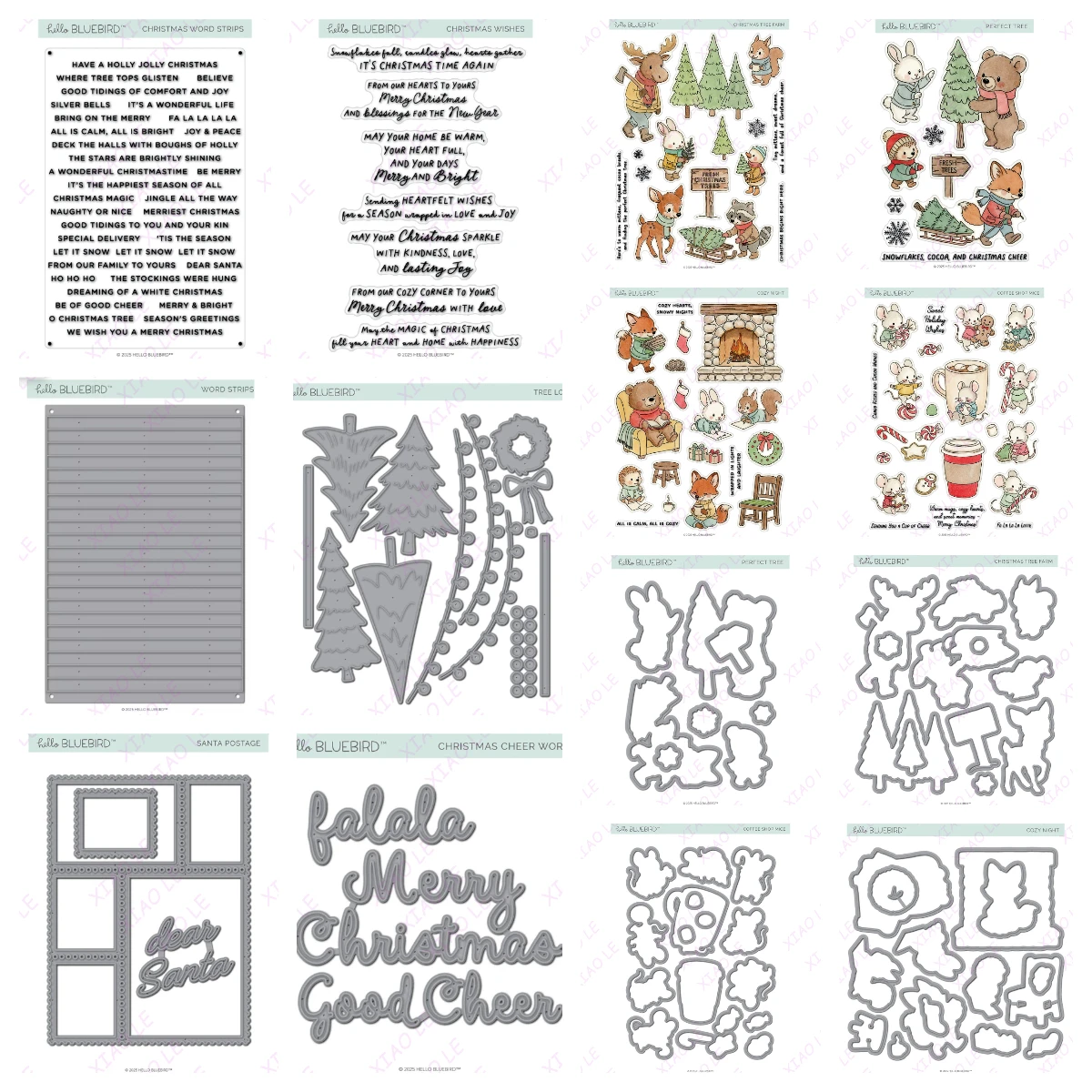 

Christmas Tree Santa Postage Die Stamps And Dies New Arrival 2025 Scrapbook Diary Decoration Stencil Embossing Template Diy Card