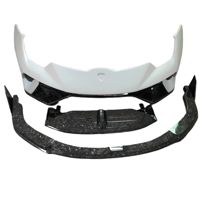 

Used for Lamborghini Huracan LP580 610 modification upgrade Forged grain carbon fiber P-style front bumper front lip body kit