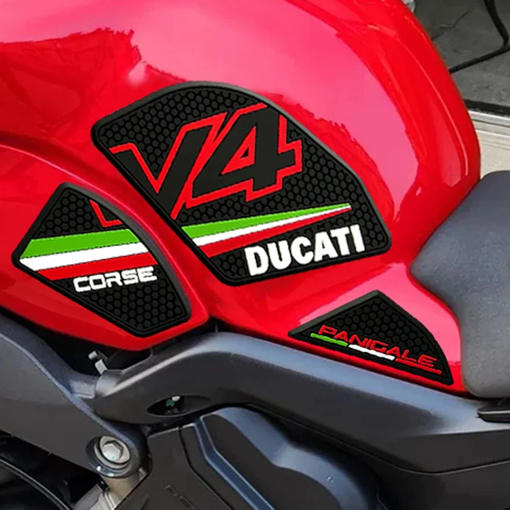 V4 Für Ducati V4 Panigale V4S Streetfighter V4 S 2018-2022 Kraftstoff Tank Grip Pads Knie Traktion Aufkleber