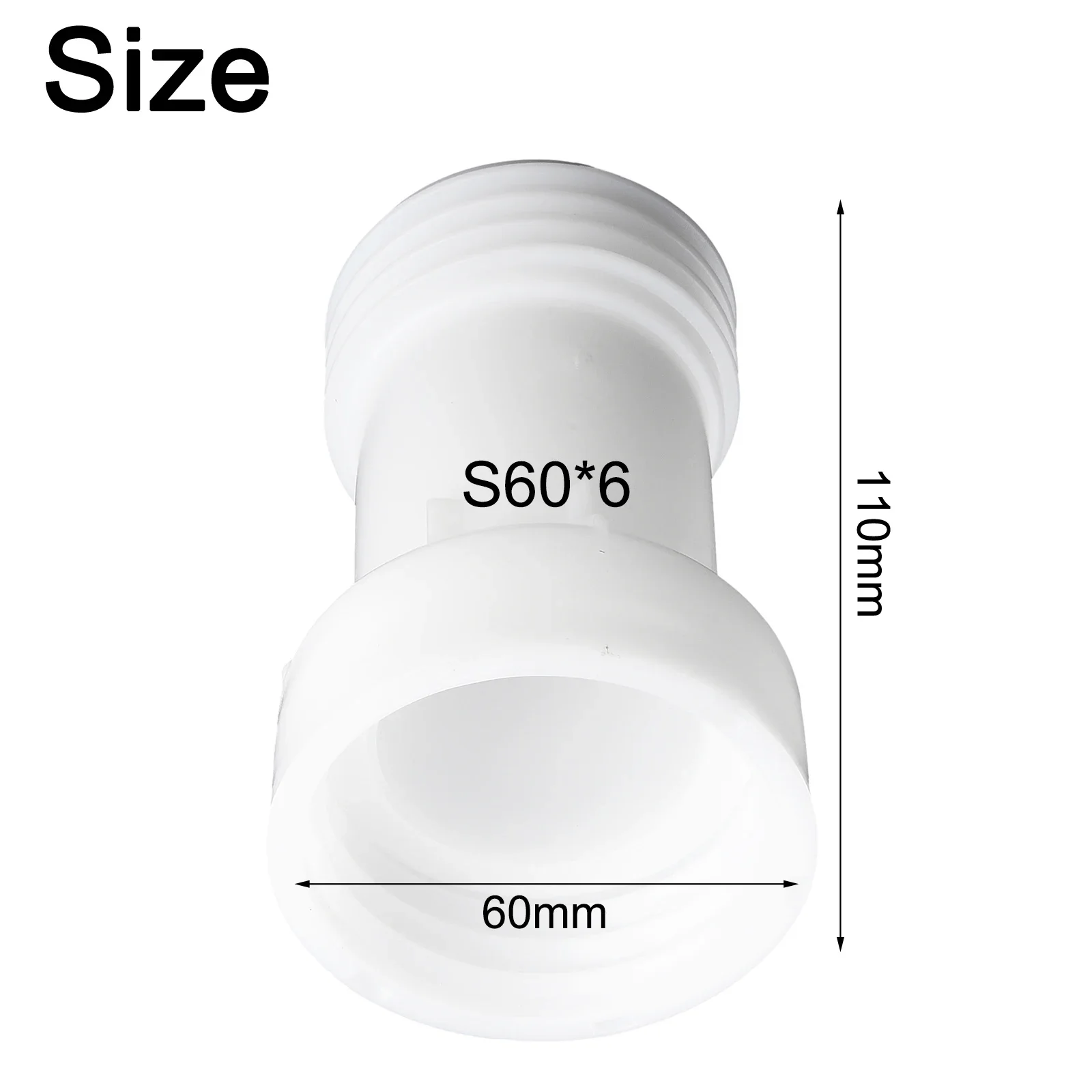 IBC Ton Extension Joint Plastic Joint Dust Drain Tube Discharge Extension Rainwater Tank Adapter High Quality S60x6