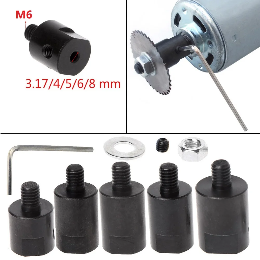 M6 3.17/5/6/8mm Motor Shaft Coupler Sleeve Saw Blade Steel Coupling Chuck Adapter Motor Shaft Coupler Chuck Adapters Power Tools