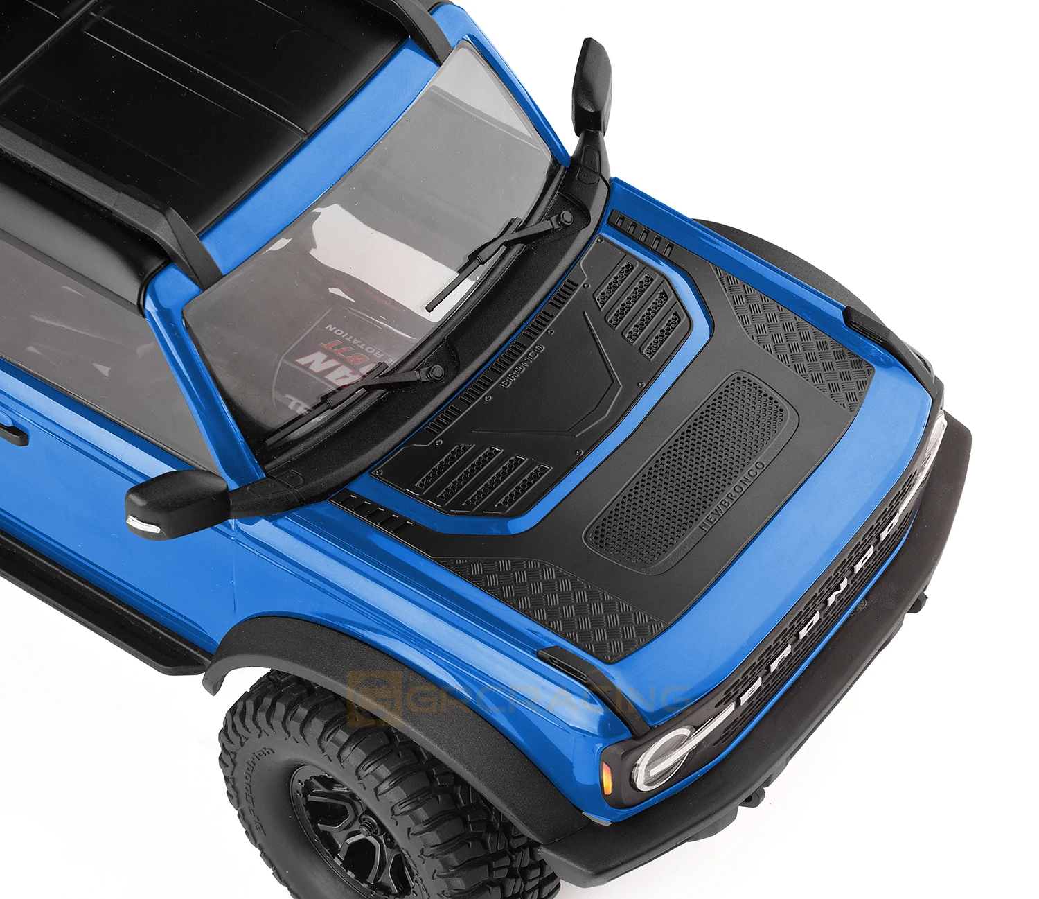 Haubendekoration F-Stil Edelstahl Simulation Auto Shell Metall Schutzfolie G179fs für 1/18 Traxxas Trx-4m Bronco Trx4m – Detail 11