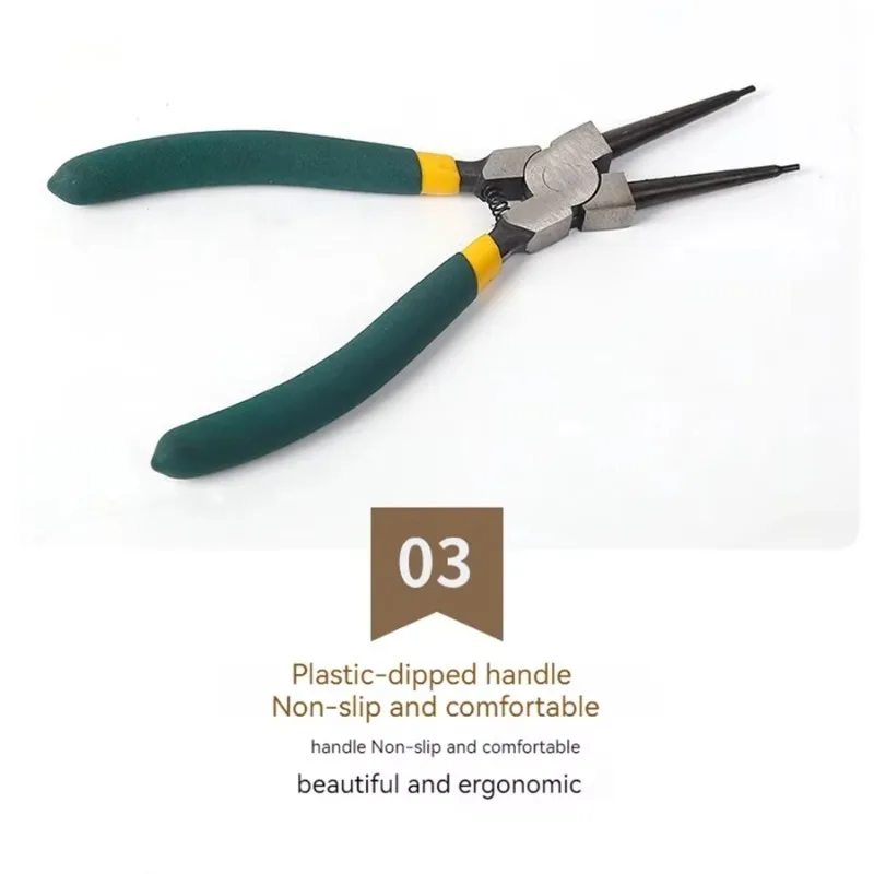 4Pcs Snap Ring Pliers Set, 7 Inch Internal External Straight Bent Circlip Pliers, Retaining Ring Remover Hand Tool