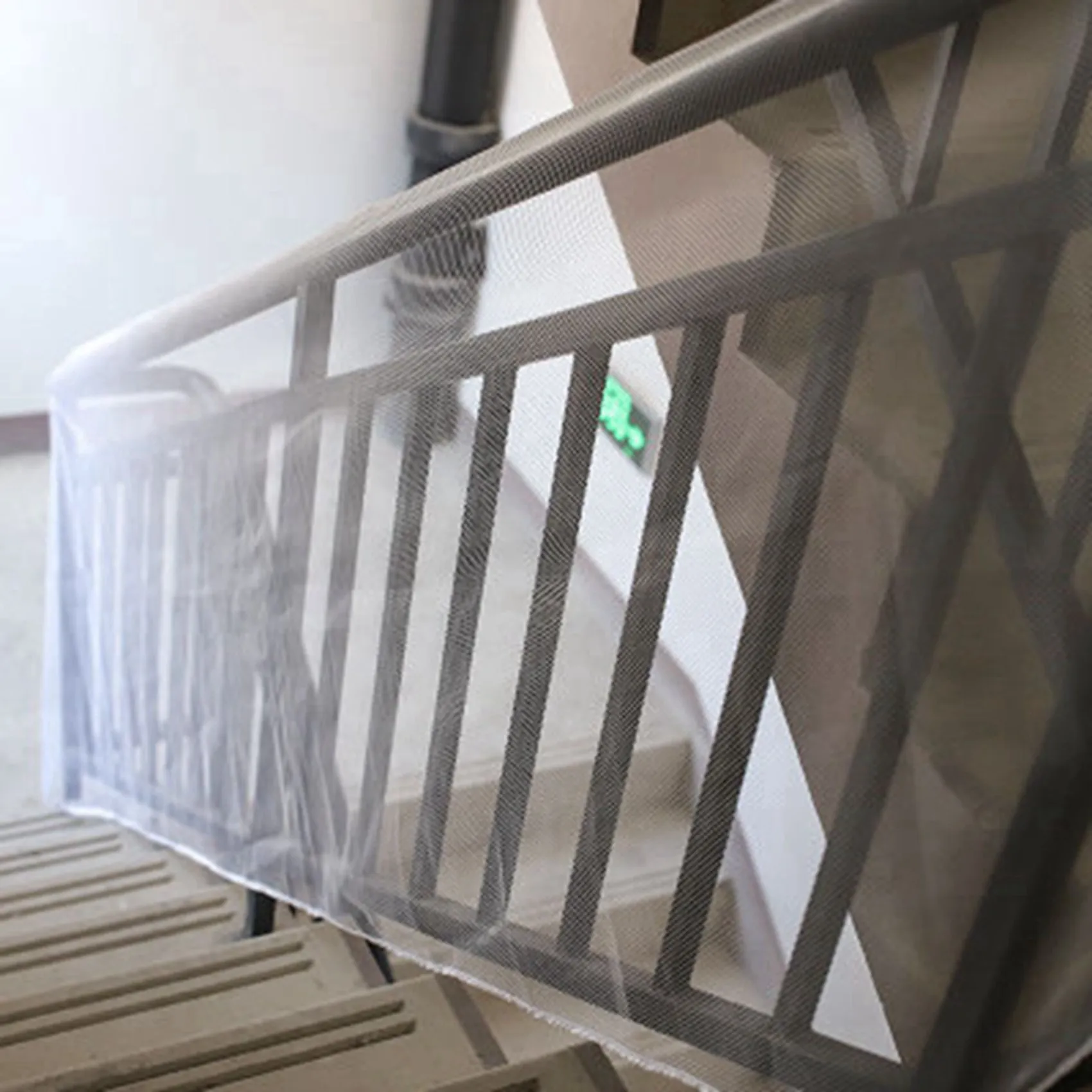 

BEDW-3X Kids Stairs Safety Net Netting Protection Rail Balcony Stair Fence Balcony Baby Fence Stair Net Coffee Color