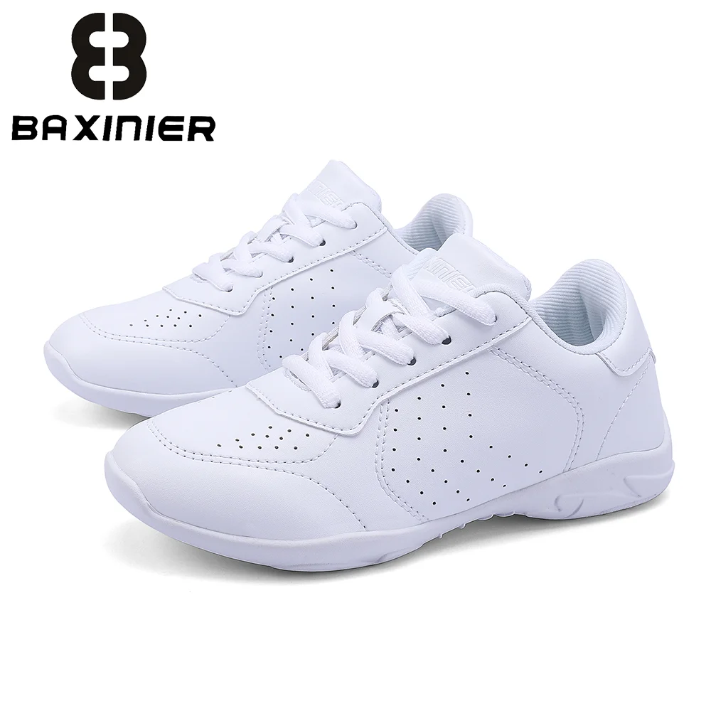 

BAXINIER Молодежные белые туфли для девочек, детские дышащие легкие тренировочные кроссовки для танцев и тенниса, удобные кроссовки
