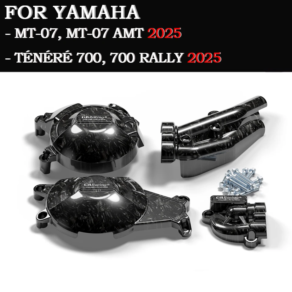 

Защитная пленка для мотоцикла 2025 для Yamaha MT-07/MT-07 AMT/Ténéré 700/700, раллийная защита двигателя GBRacing, вторичная и крышка сцепления