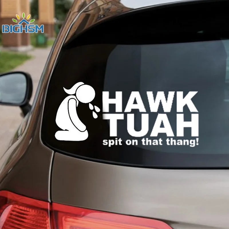 1pc falcão tuah spit on that thang decalques engraçado viral menina meme adesivos de vinil para carros, caminhões, caixa, portátil adesivos de carro à prova dwaterproof água