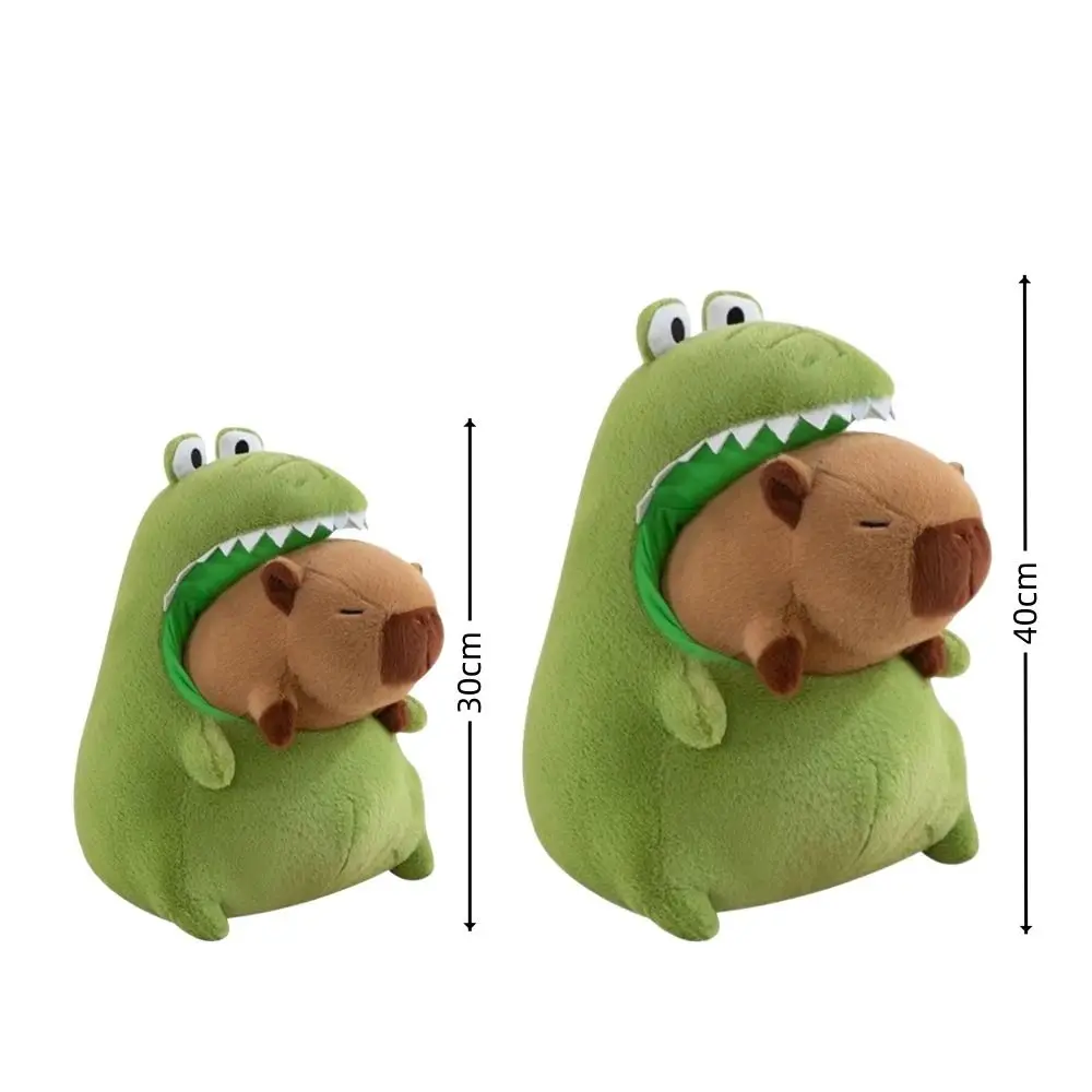 Kawaii Capybara pluche pop zachte schattige knuffels groene krokodillen afneembaar kussen kussen verjaardagscadeau