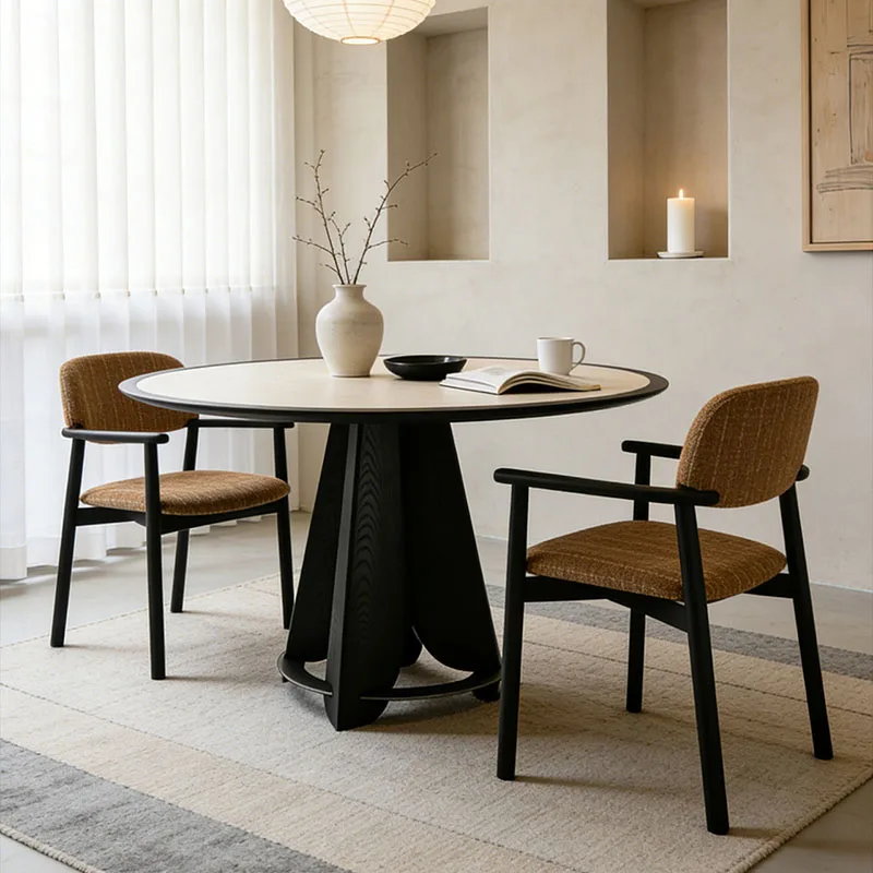 Modern Luxury Dining Table Kitchen Restaurant Round Marble Salon Lounge Dining Table Designer Reception Muebles Home Furniture