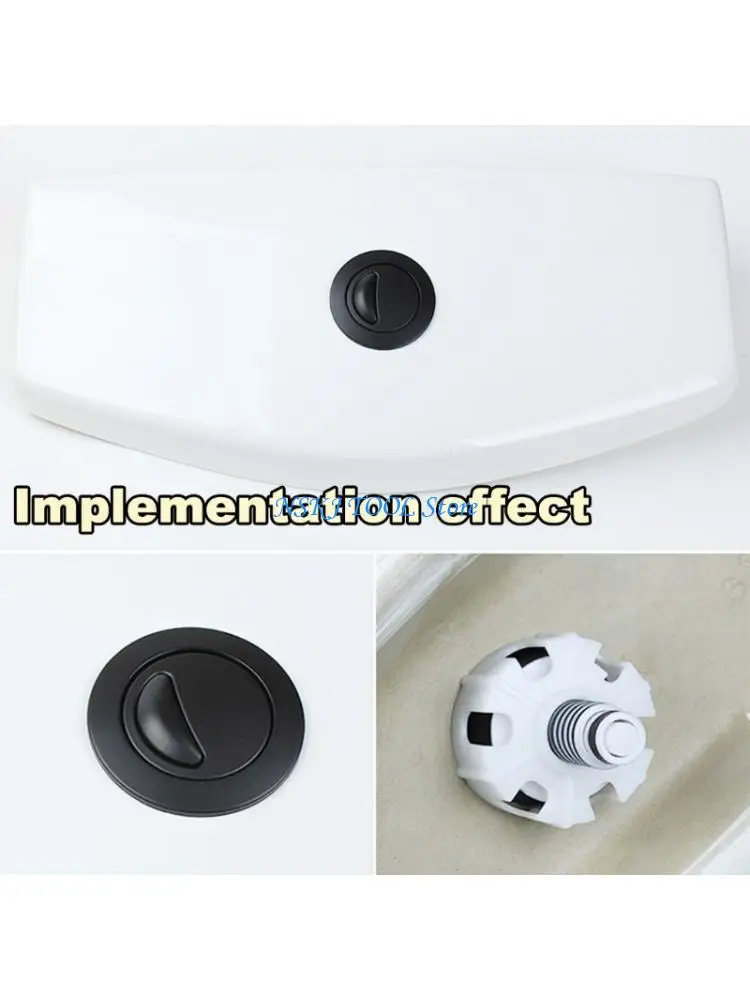 L8RC Bathroom Flush Button Featuring Wear Resistant ABS Streamlined Toilet Control Button Accuracy Flush Control for Home