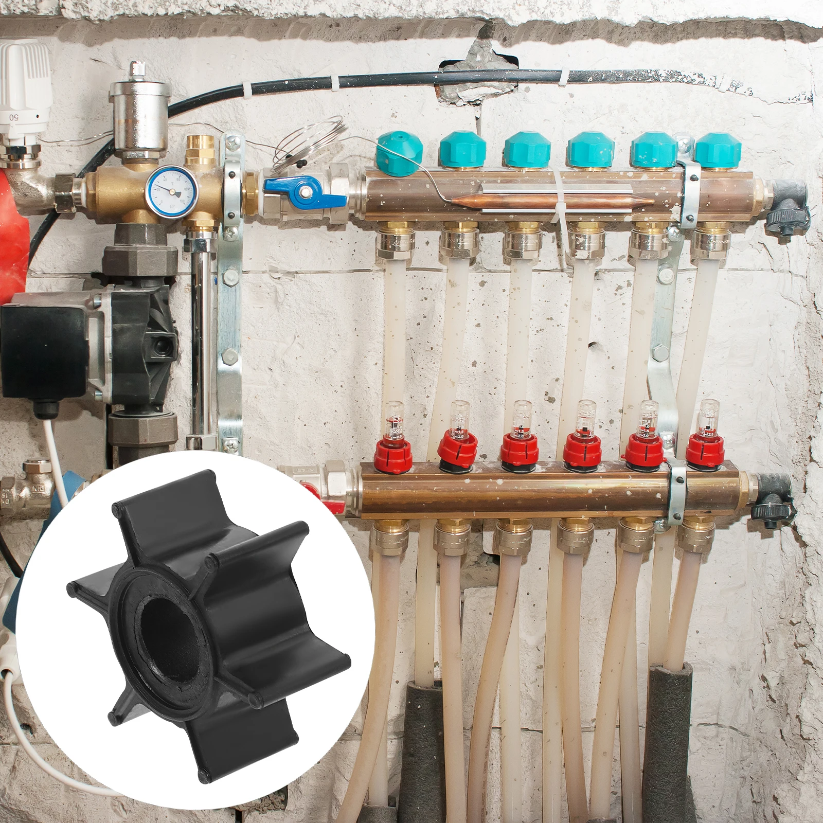 

Резиновая крыльчатка насоса, сменная крыльчатка насоса для перекачки воды, прочная, прямая посадка, 47-16154-3, совместимая