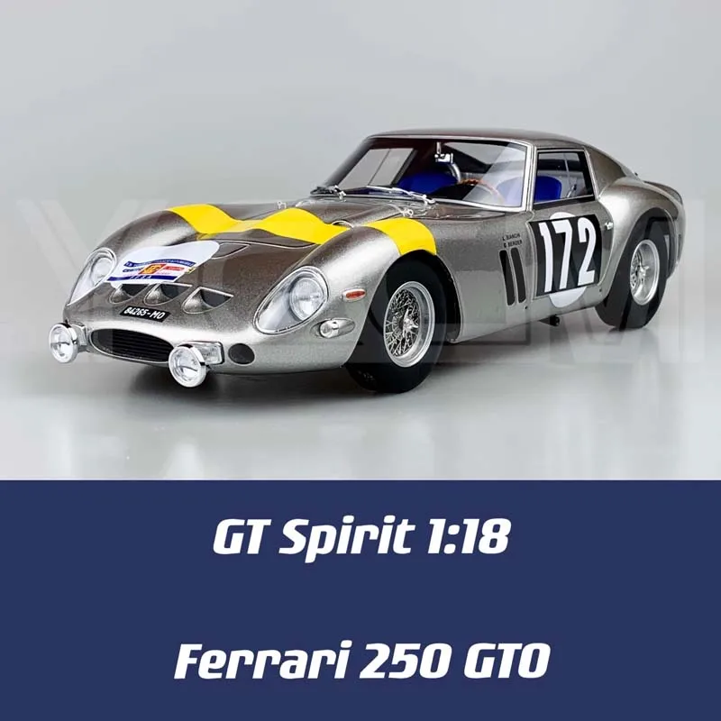 Limited Edition 1:18 1960 Ferrari 250GTO Latte Art Racing Edition Resin Model Car Toys Die-cast Model Classic Car Collectible