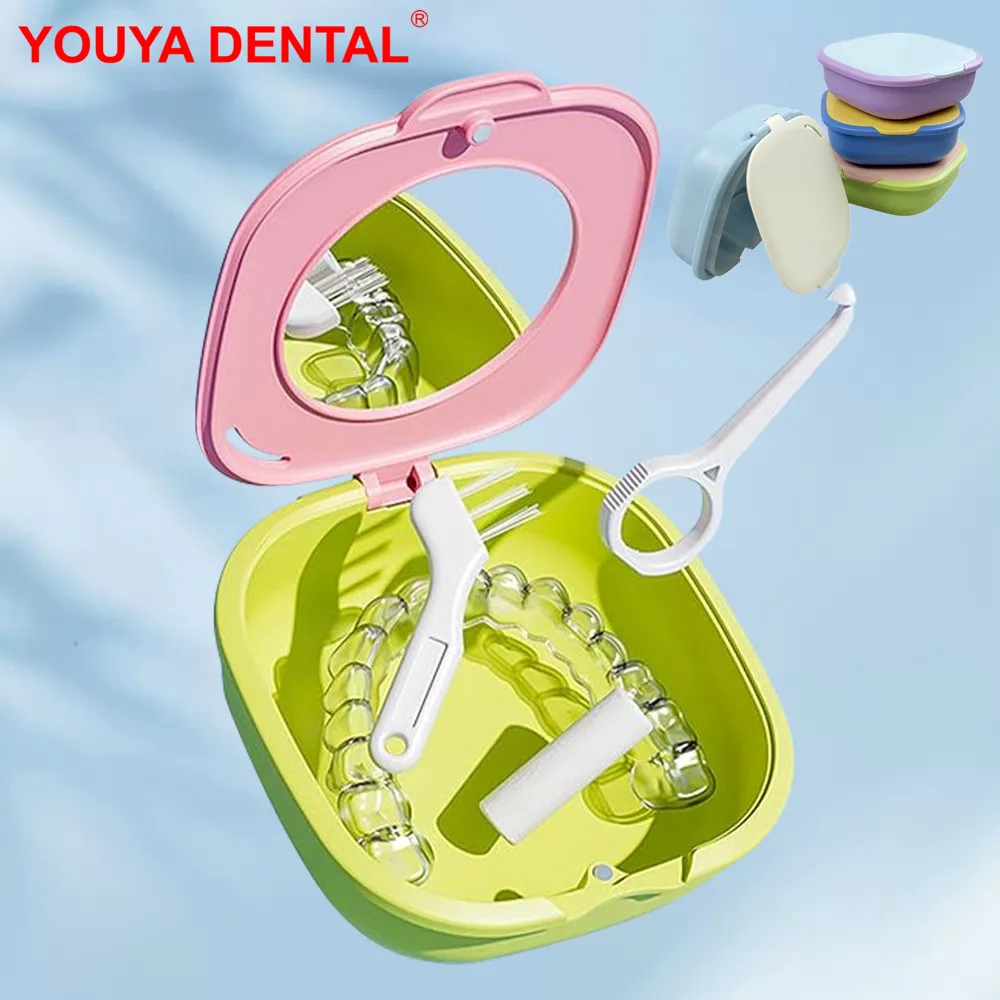 

1Pcs Braces Orthodontic Case Dental Retainer Box Magnetic Aligner Mouth Guard Container For Teeth Travel False Denture Boxes
