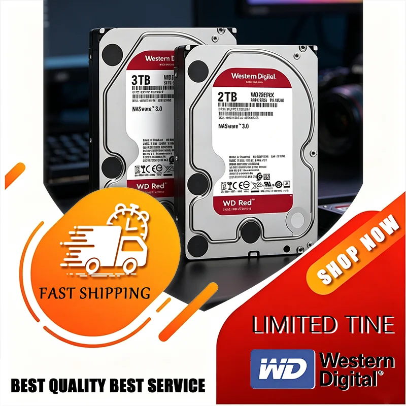 WD Red NAS Hard Disk Drive 2TB 4TB 6TB 3.5" Internal Hard Drive 5400RPM SATA 6Gb/s 64MB Cache For Desktop