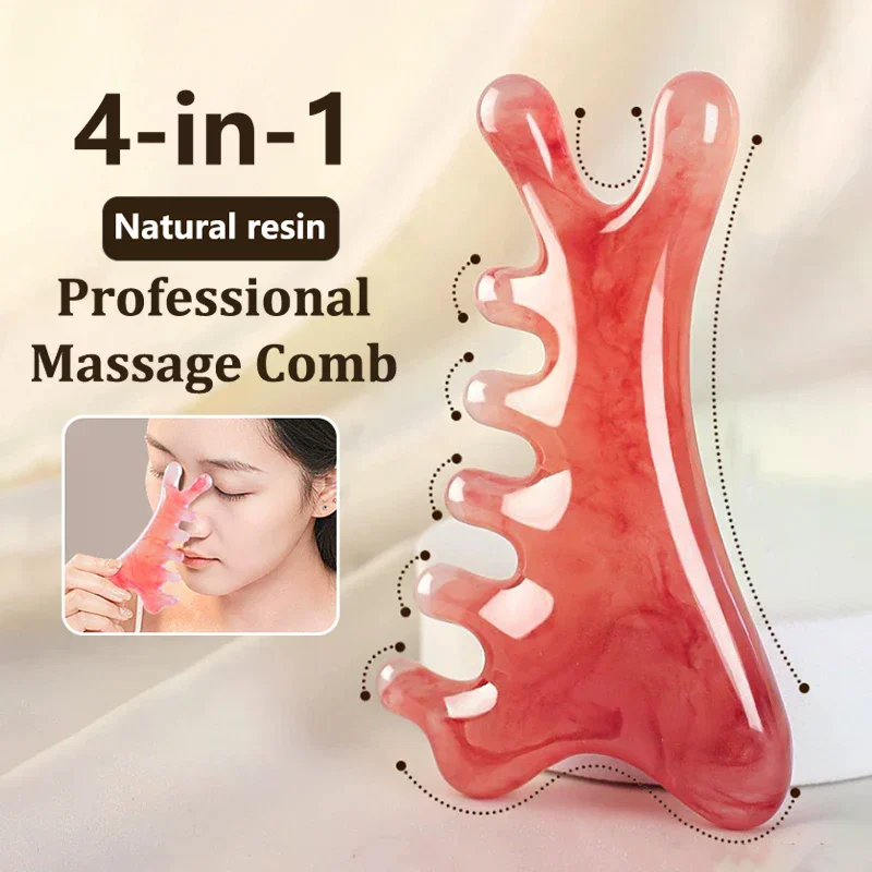 1Pcs Cartoon Dolphin Resin Body Nose Scalp Meridian Massage Comb 4In1 Comb Blood Circulation Anti-static Smooth Hair Comb